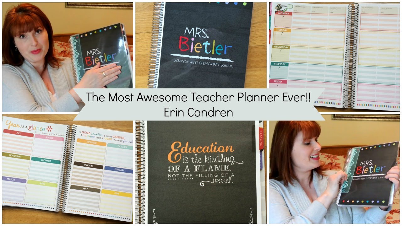 🍎 The Most Awesome Teacher Planner Ever~Erin Condren| Tina Bietler