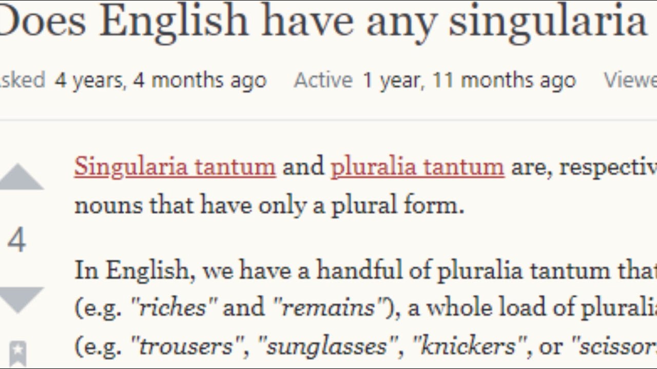 Singularia tantum but  MY BRAIN...