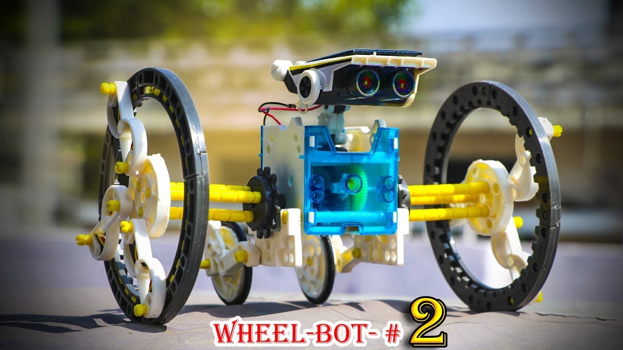 How to make a robot | Educational 14 in 1 Solar Robot kit WHEEL BOT #2