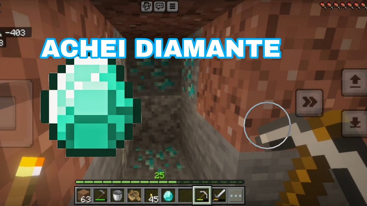 #9 achei diamante no Minecraft 