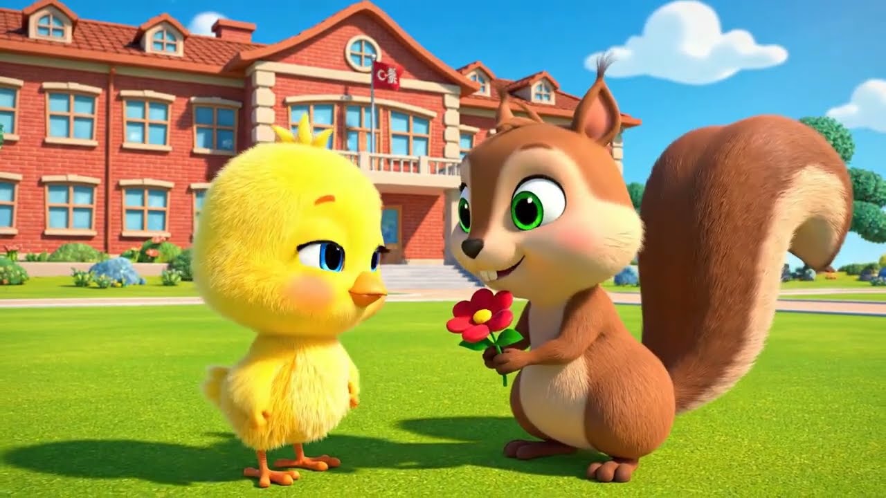 squi and chicky tym to school