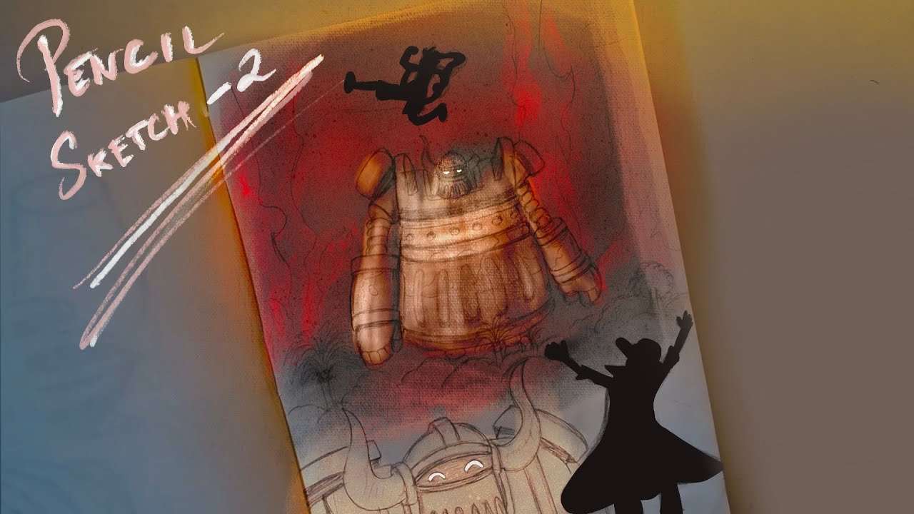 Sketching My Fav One Piece Character &ndash; Emet the Iron Giant ⚙️✏️| Part 2