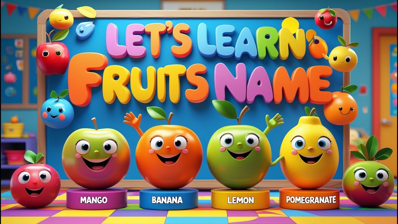 Fruits name | Nursery Rhymes| Kinder Tune | Kids Rhymes| #fruits #fruit