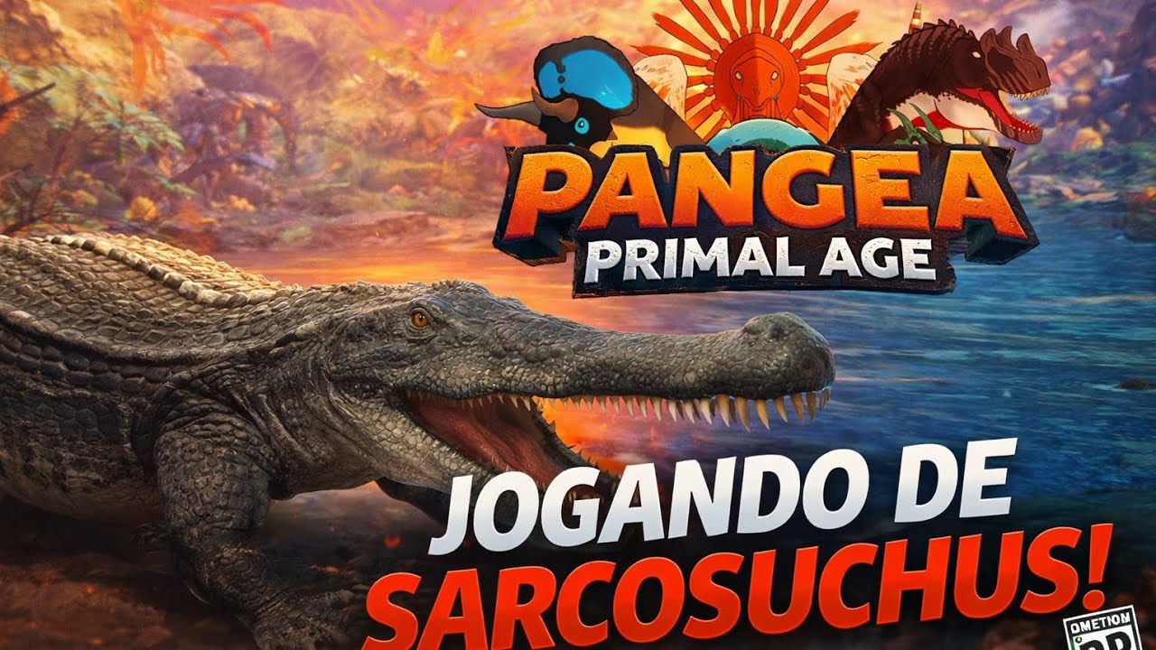Jogando de sarcoshucos no pangea primal age! Dinossauro novo