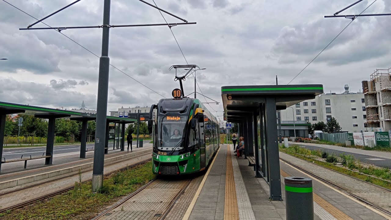 MPK Poznań Linia 10 kierunek Dębiec PKM(trasa zmieniona).Moderus Gamma LF 03 AC.