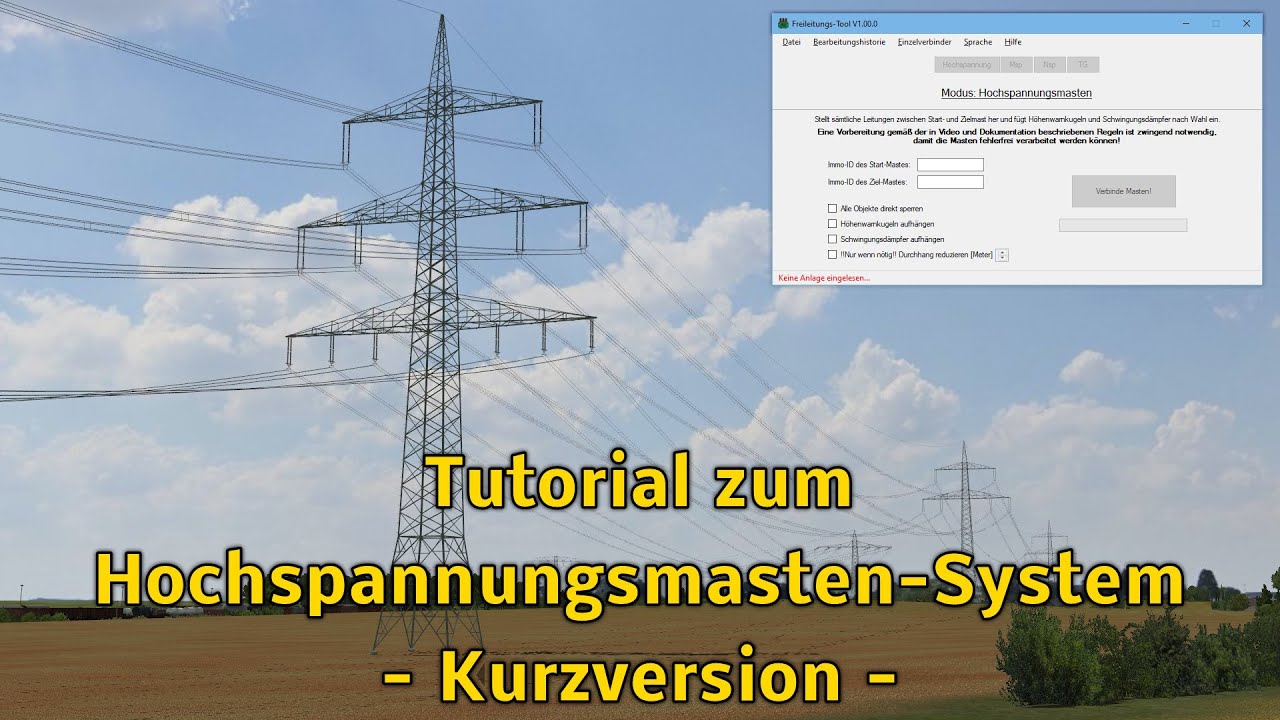 Tutorial zum Hochspannungsmastensystem TU1 | Kurzversion
