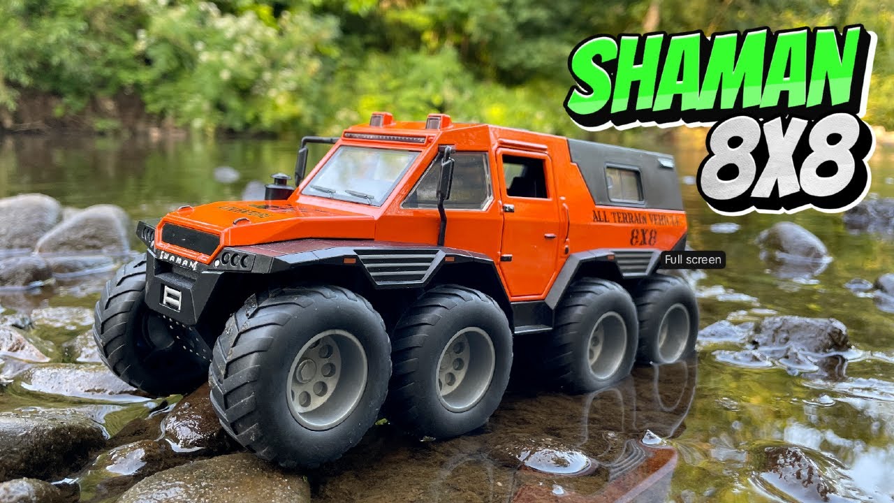 Monster 8x8 Shaman into a Slot Car