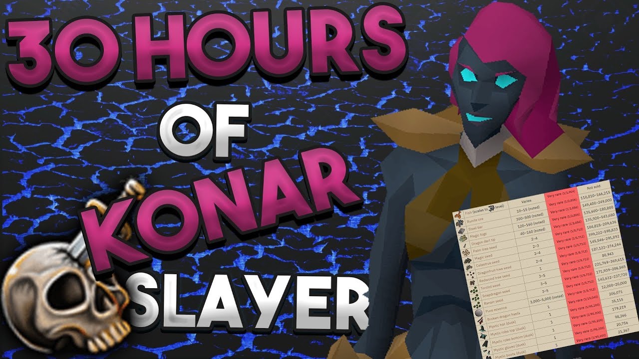 Loot From 30 Hours Of Konar Slayer