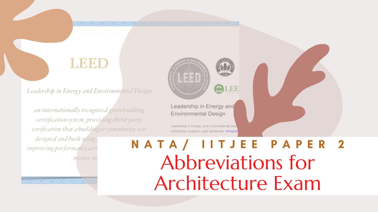 ABBREVATION For B.Arch | NATA 2020 Preparation | NATA 2021 Preparation