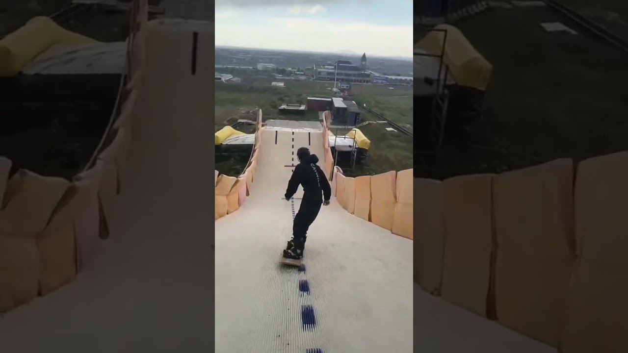Year-Round Dry Slope Ski Jump Training!#snowmonkey #dryslope #sci #skijumping #flip #ski #summer