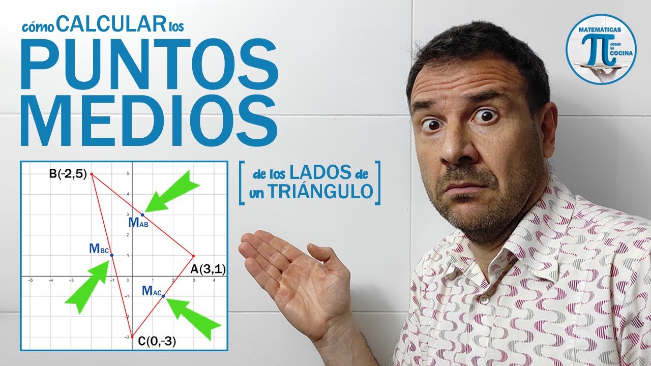 PUNTOS MEDIOS de los LADOS de un TRIÁNGULO 📐 Geometría analítica