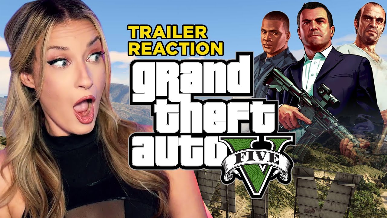Reacting to Grand Theft Auto Trailers before FINALLY Playing GTA V🤠 | basicwitgirl