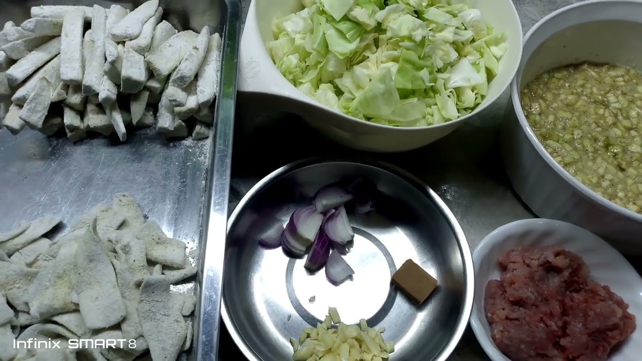 EGGPLANT OMELETTE & FRIED EGGPLANT II STIR-FRY CABBAGE #pinoyrecipe 