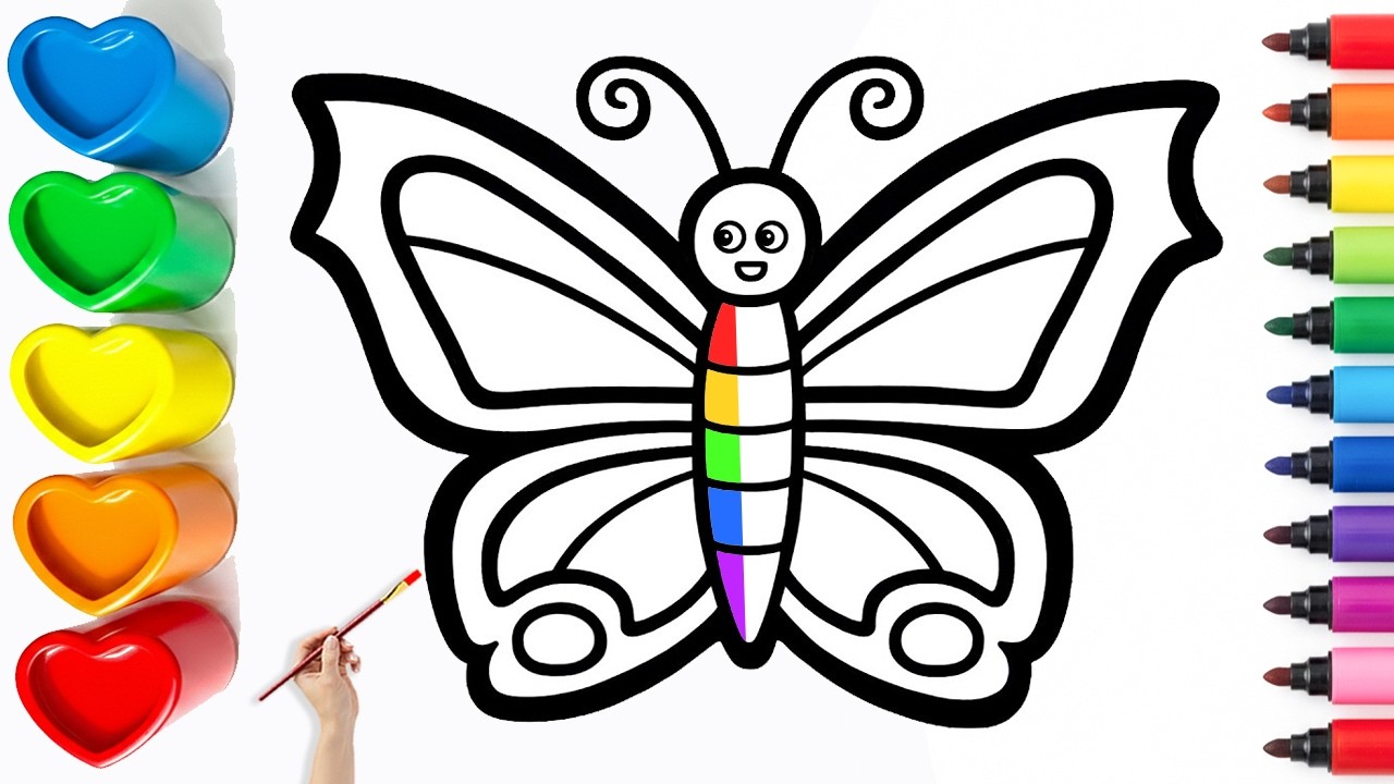 🦋Drawing and Coloring a Beautiful Butterfly | Easy Step By Step Tutorial #27