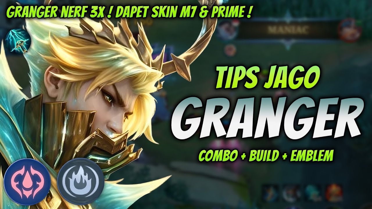 CARA MAIN GRANGER NERF 3X ! BUILD & EMBLEM GRANGER TERSAKIT 2026 ! | GRANGER GOLD LANE GAMEPLAY