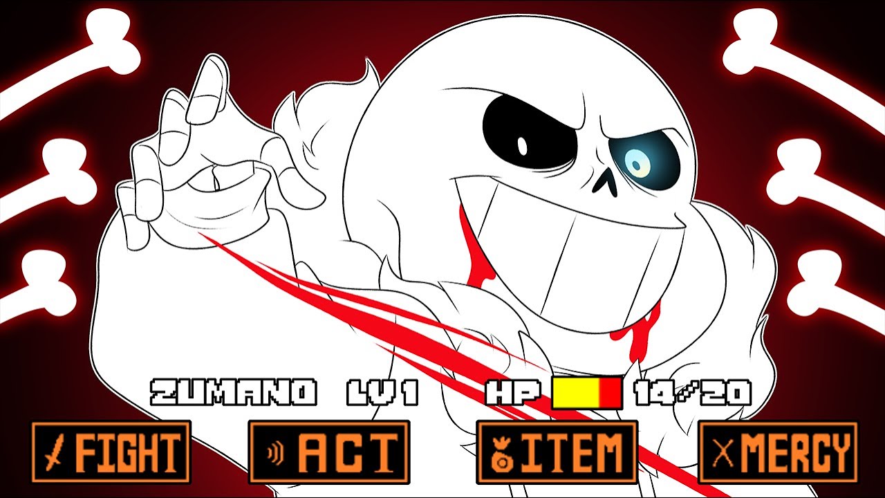 A BATALHA CONTRA O SANS SUPER DETERMINADO! Undertale Last breath (Phase 2)