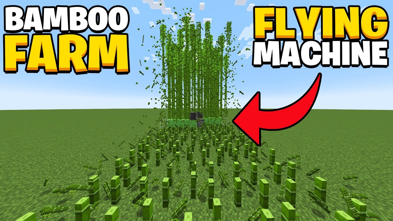 Bamboo Farm Flying Machine for Minecraft 1.21