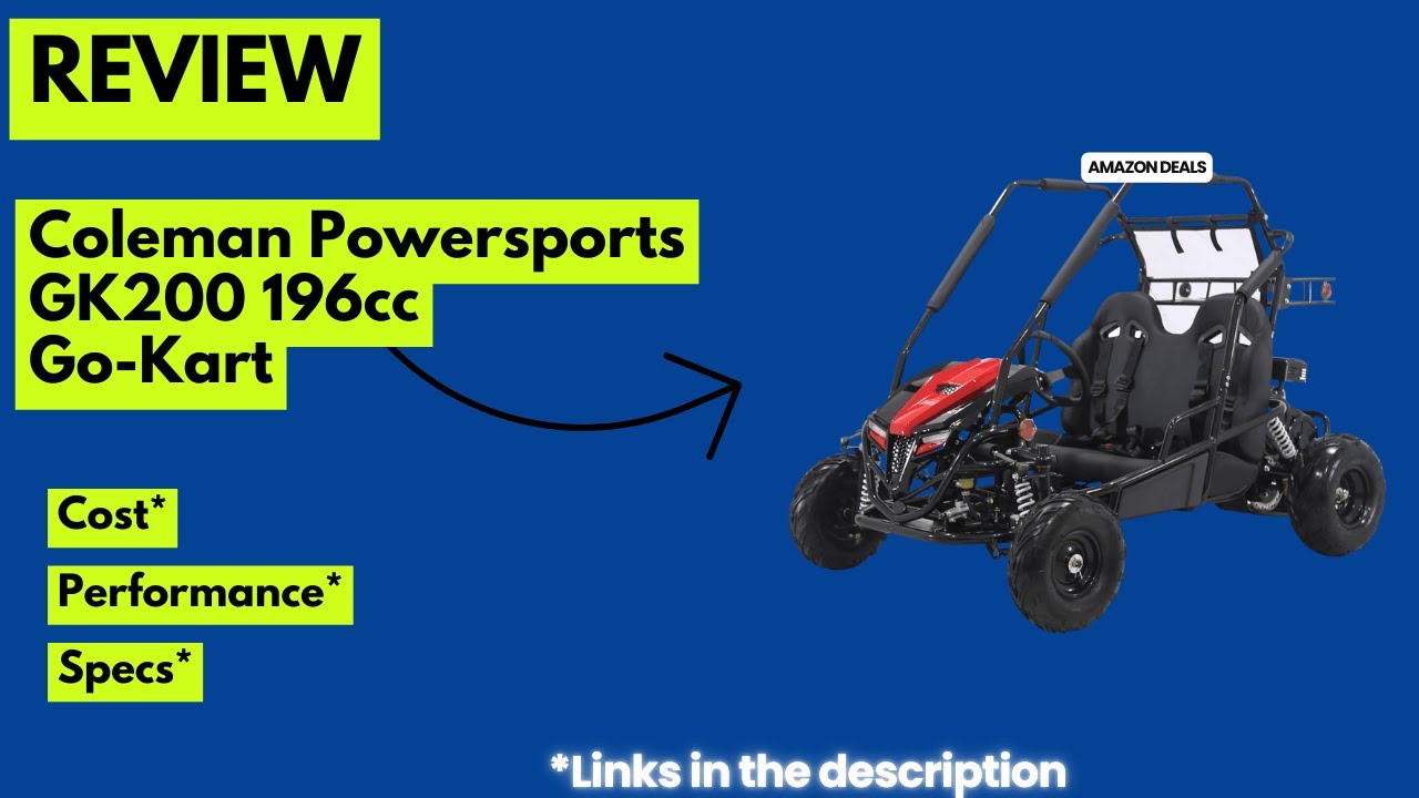 Coleman GK200 196cc Dual Seat Go-Kart Review | Off-Road Adventure, Gas-Powered,Adjustable Suspension