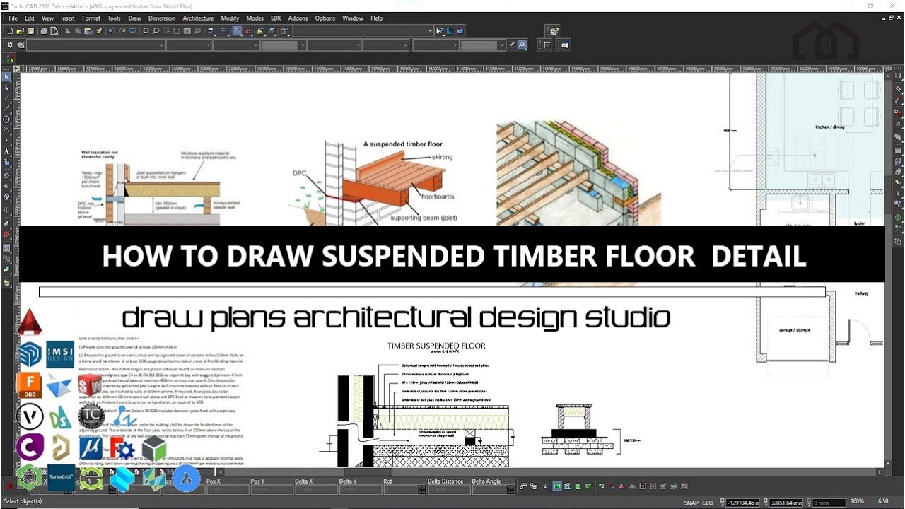 How To Draw Suspended Timber Floor Detail Section in CAD Suspended Floor Detail Timber Floor Detail