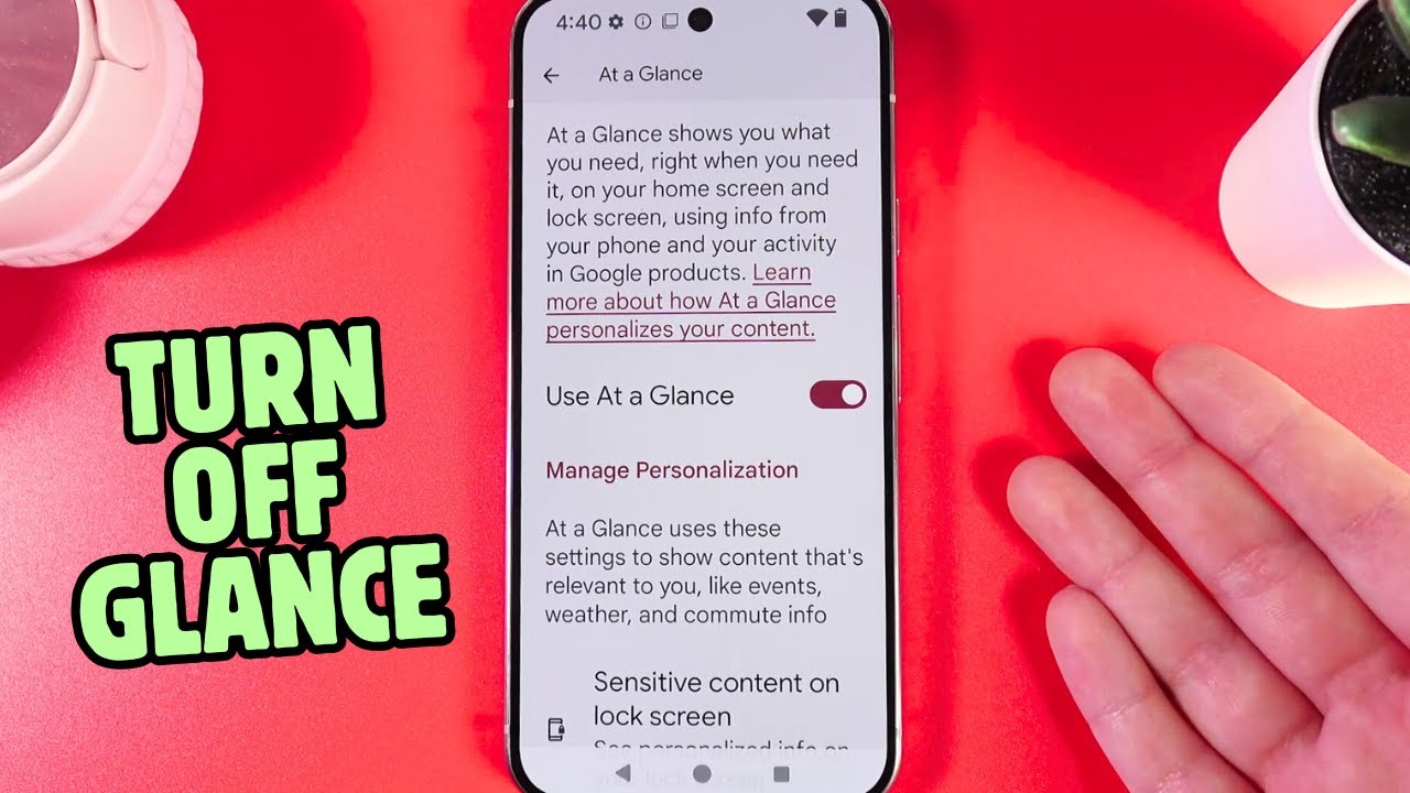 How to Disable 'At a Glance' Widget on Google Pixel 9 Pro