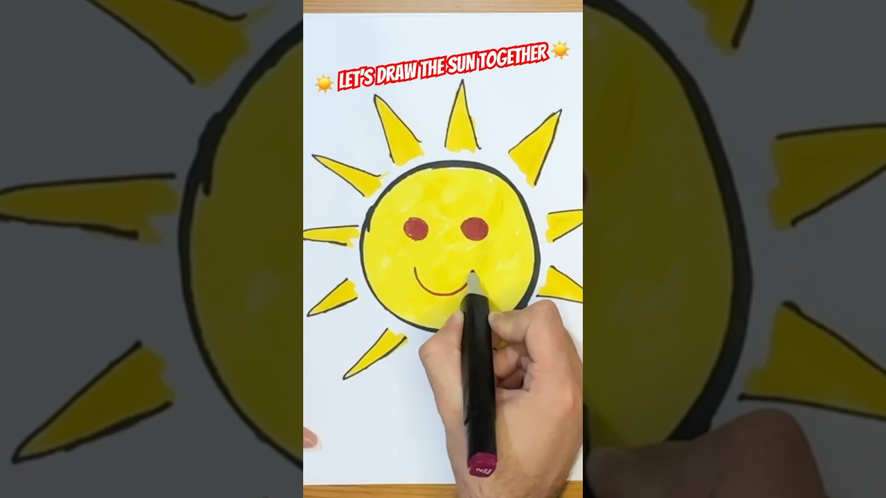 Как нарисовать солнце 🌞 - Развивающие видео для 