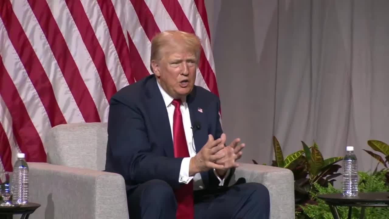 Full interview: Trump speaks at Black journalists conference