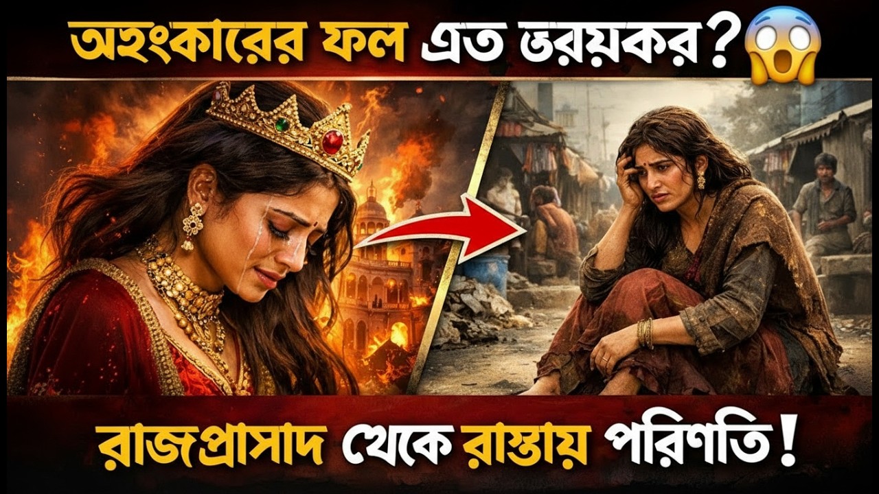 অহংকারের ফল এত ভয়ংকর?😱 রাজপ্রাসাদ থেকে রাস্তায় আসার করুণ কাহিনী।