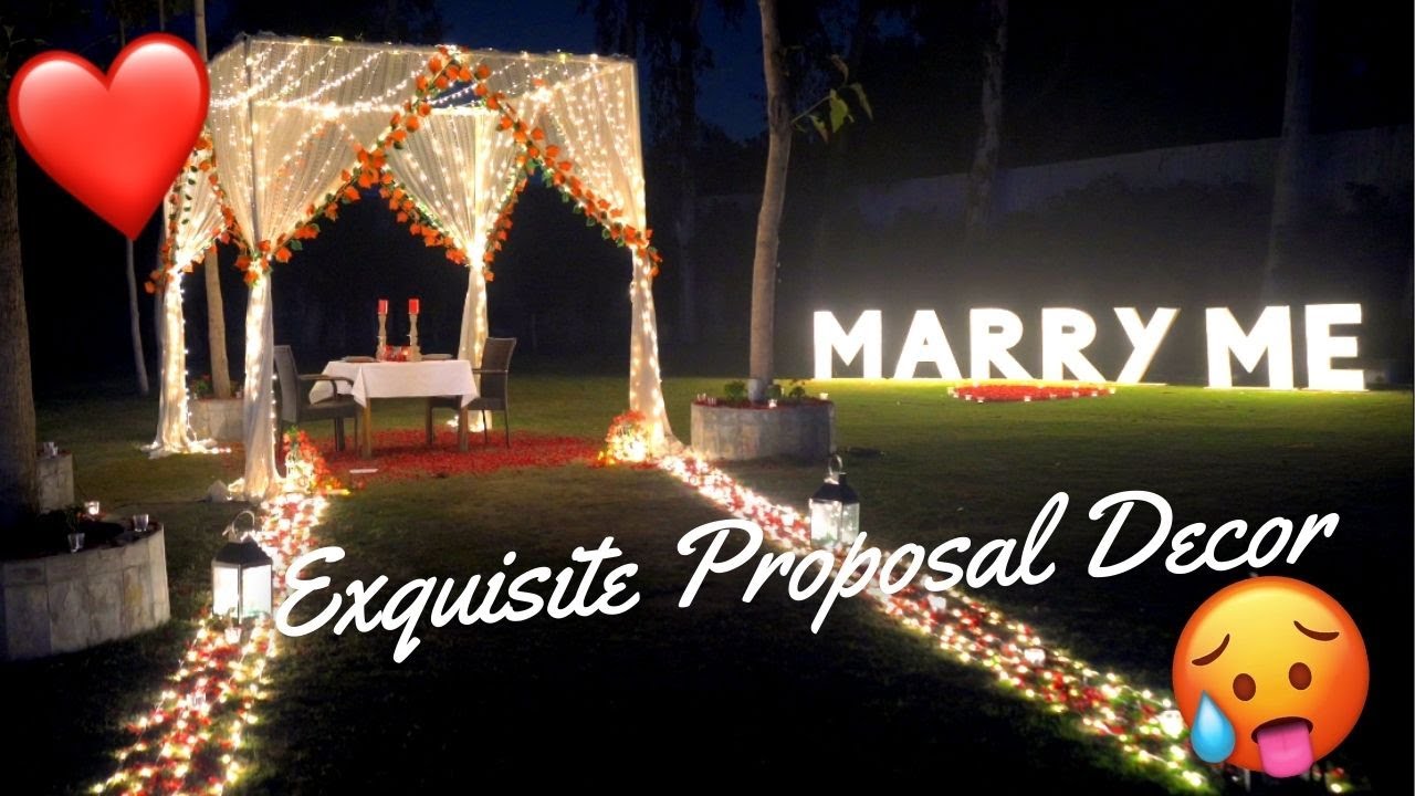 Romantic Cabana Wedding Proposal Decor 💍🥰| Proposal Dinner in Cabana Decor | #CherishX