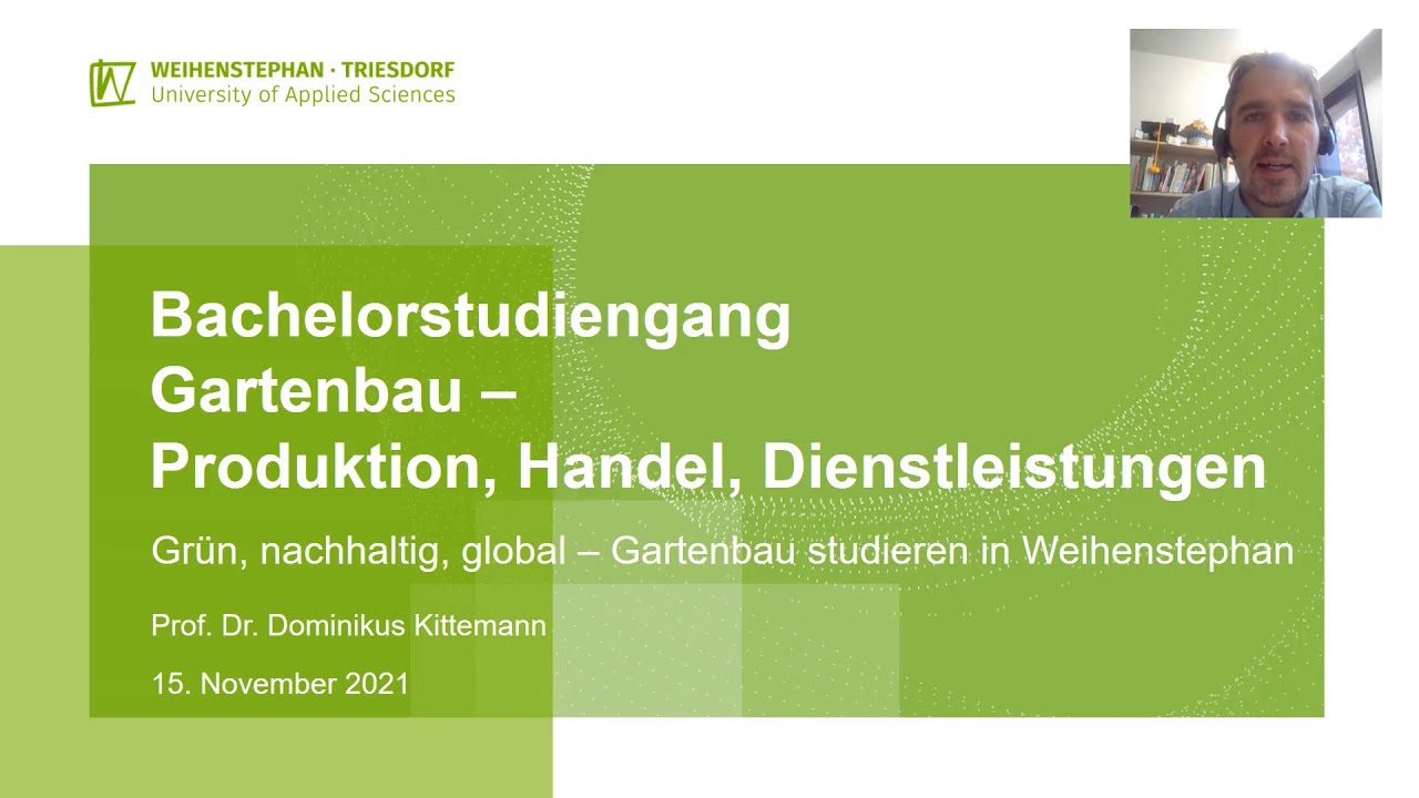 Bachelorstudiengang Gartenbau an der HSWT