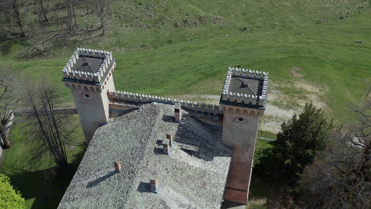 Drone video, Palü, Caltüra, Palazzo Castelmur