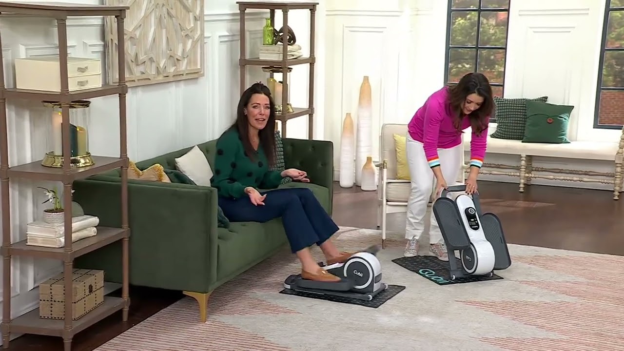 Cubii Go Seated Elliptical w/ Wheels, Handle & Mat on QVC