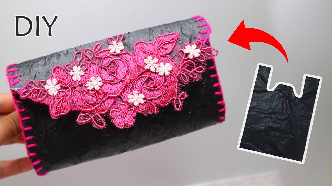 Dompet dari KRESEK bekas | Tas dari Kresek | Pouch from used plastic bags | Reuse plastic bag