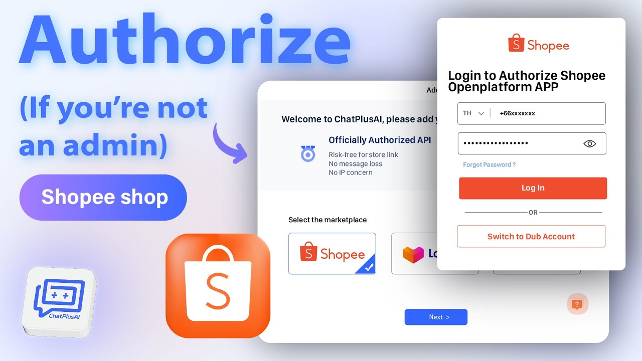 ChatPlusAI 2025 | Shopee Authorization Method 2 | Go to the Seller Centre to authorize with account