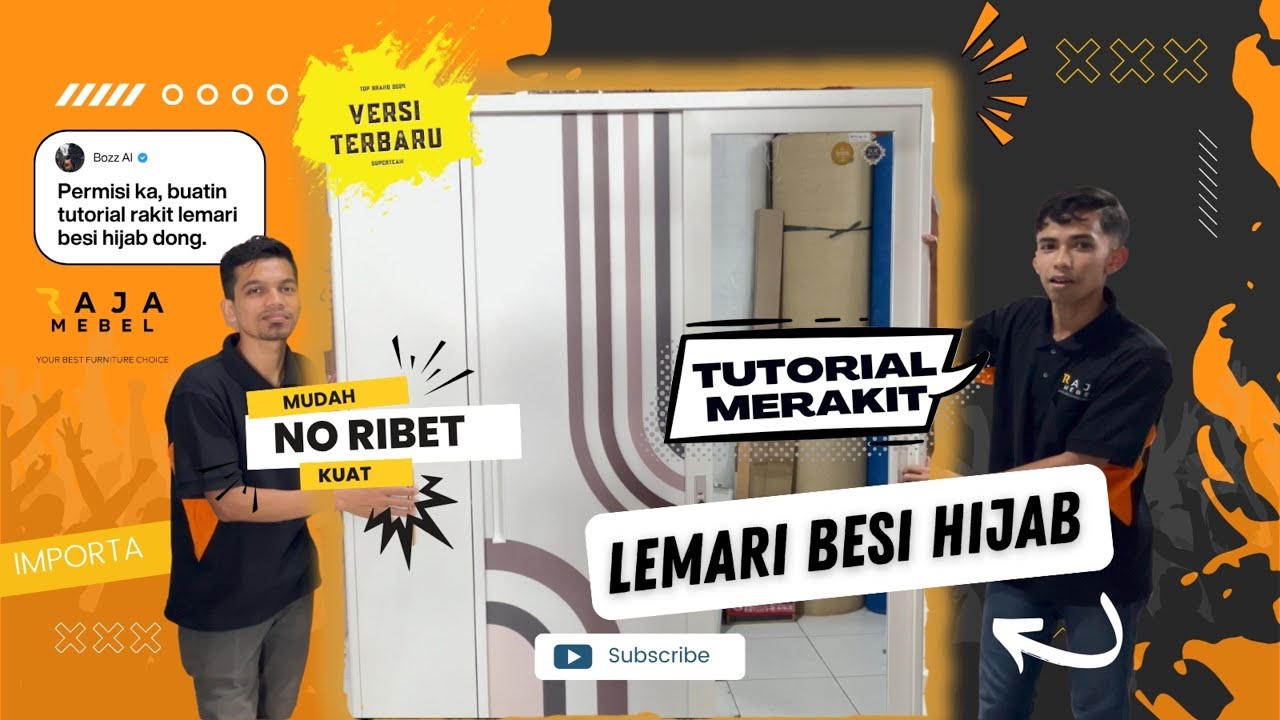 Cara Merakit Lemari Besi Hijab yang Benar & Rapi | Tutorial Perakitan dari Raja Mebel Temanggung