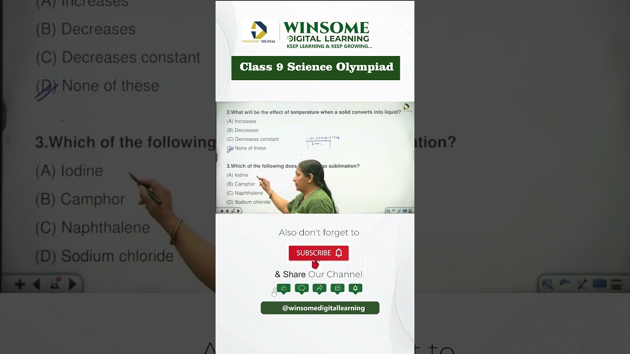 Science Olympiad Class 9 MCQ | SOF NSO 2025 #scienceolympiad #scienceshorts #chemistry