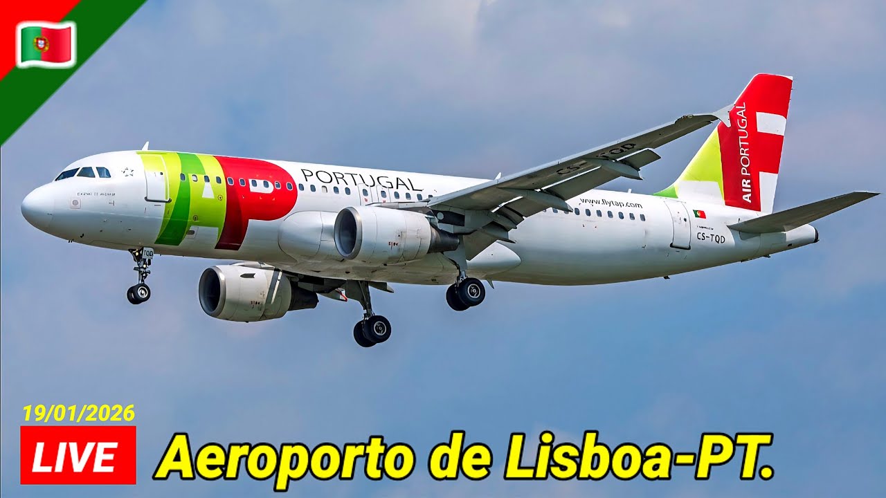 Aeroporto de Lisboa PT.  está ao vivo!