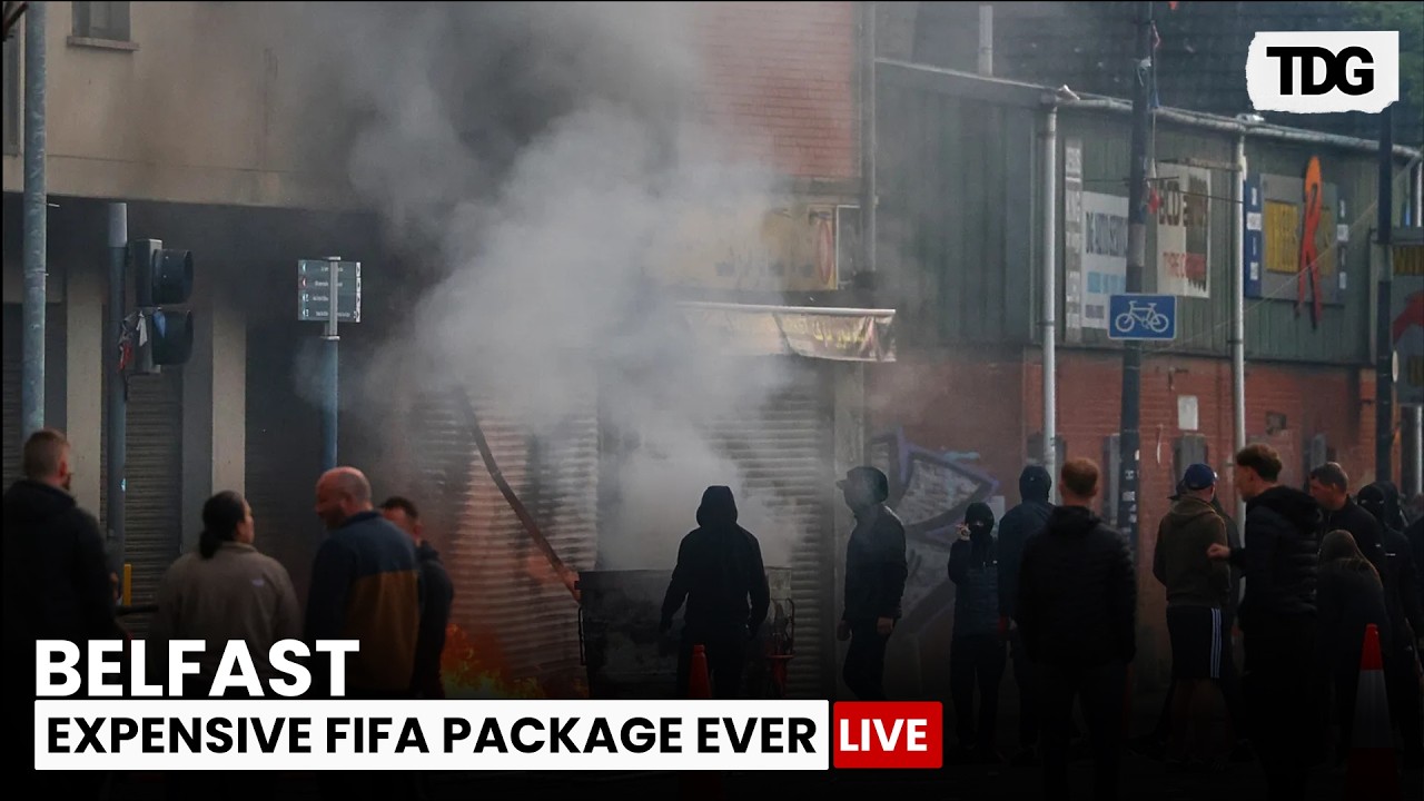 LIVE: Belfast Erupts After Knife Attack | Protesters Torch Cars & Buildings