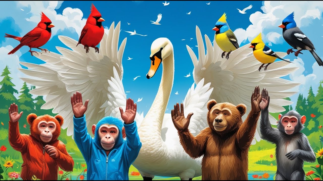🐶🐵🦁🎶 Funny Animal Song for Kids | 3D Animated Animal Nursery Rhyme 🤣✨24 funny animal song