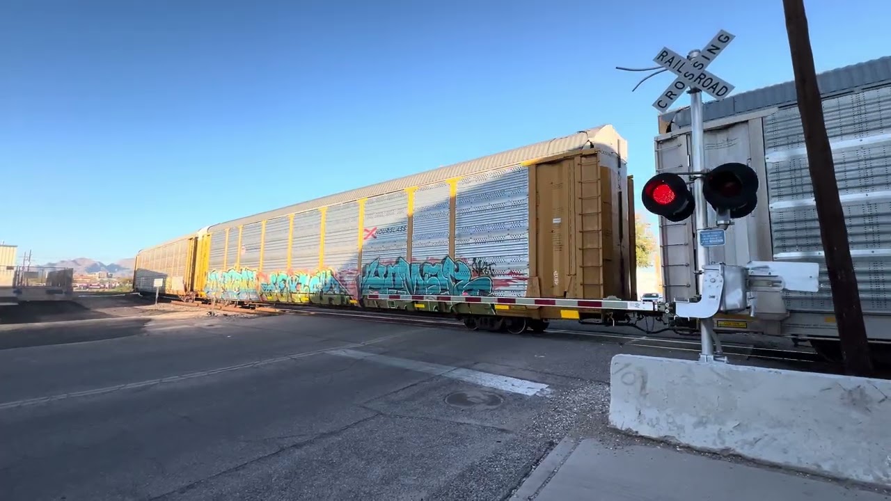 Empty auto rack heading back to Mexico 