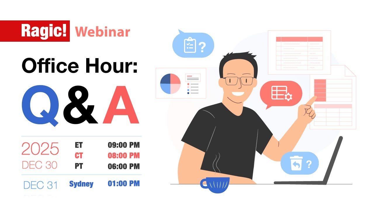 Live Ragic No-Code Database Q&A Session With Jeff, Ragic Founder 🗓️ Dec 30th 2025