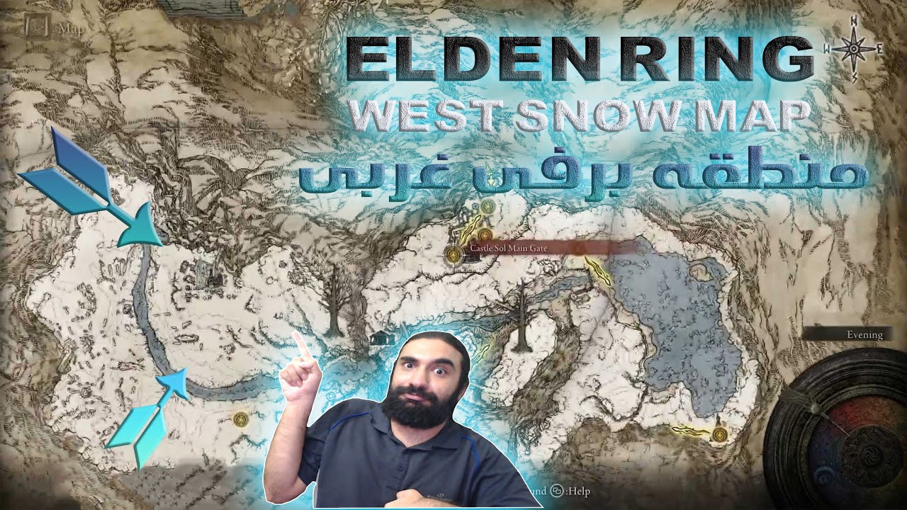 آموزش گیم elden ring باز کردن منطقه برفی غربی west snow map آموزش الدن رینگ