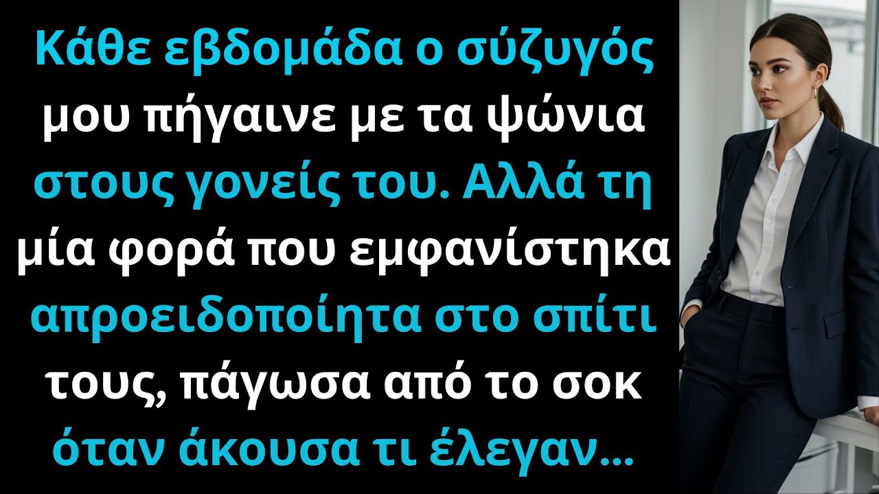 Κάθε εβδομάδα ο σύζυγός μου πήγαινε ψώνια στους γονείς του — αλλά την ημέρα που πήγα απροειδοποίητα…