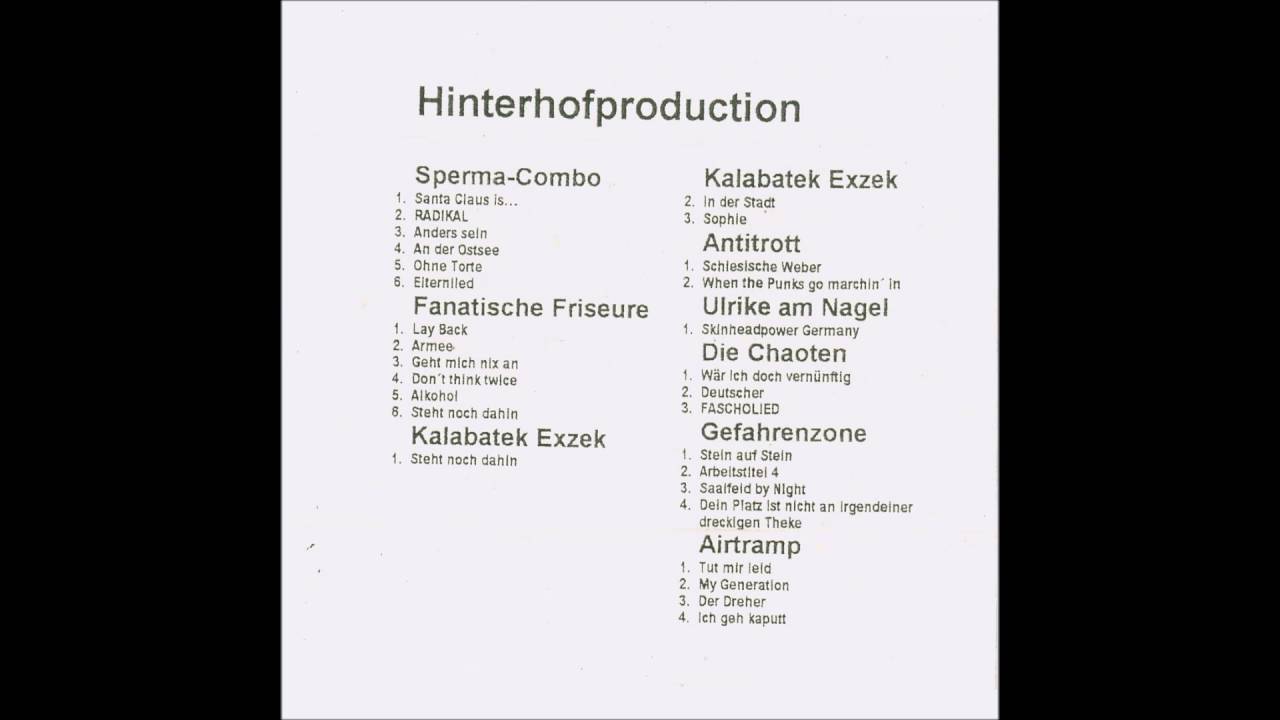 VA -  Hinterhofproduktionen Tape 198?/199?