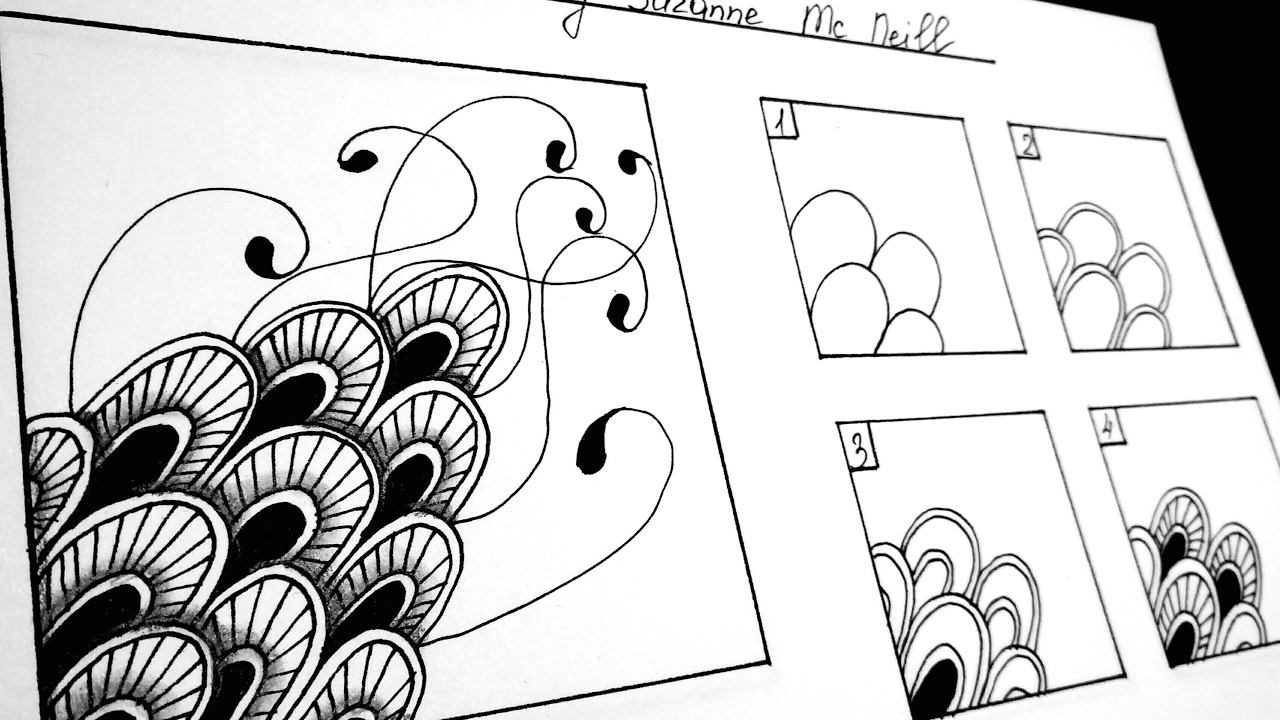 SCALLOPS BY SUZANNE MCNEILL || Zentangle