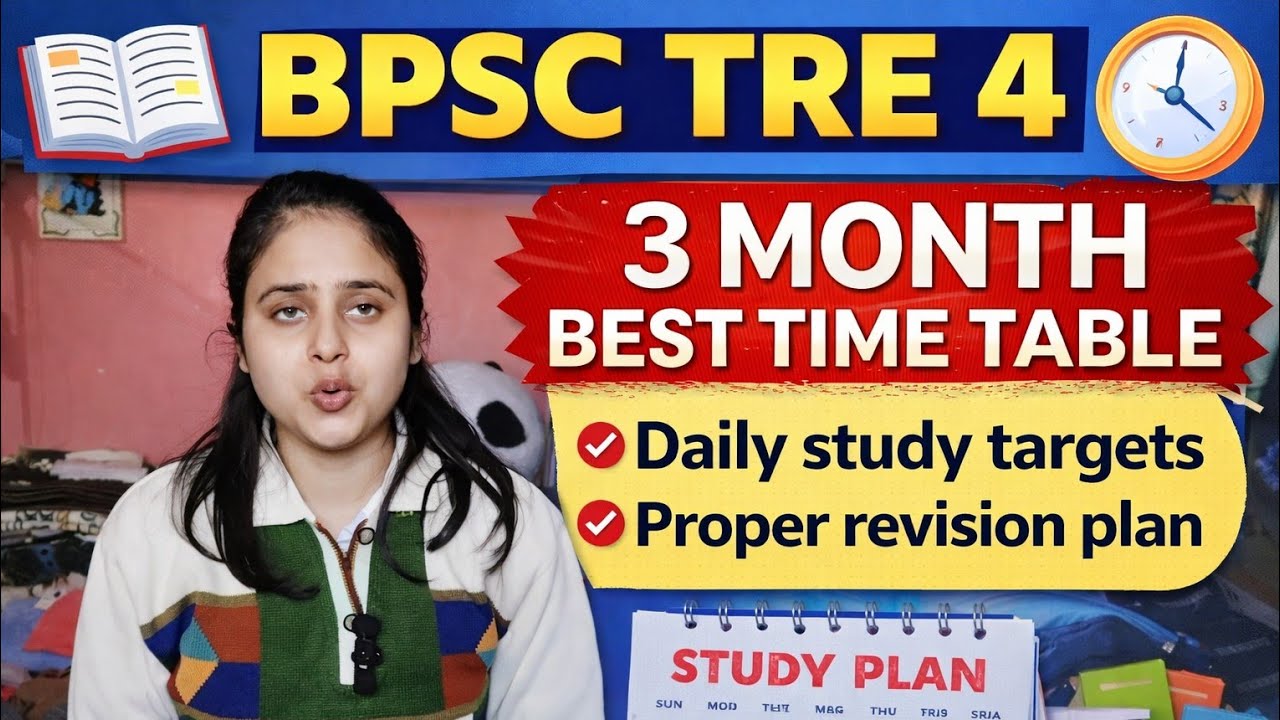 BPSC TRE 4.0 | Gkgs strategy!! 3 month Study time table for clear bpsc tre 4! Daily study targets
