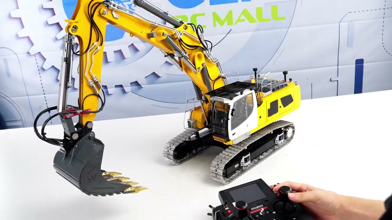 LESU 1/14 LR956 Hydraulic Excavator (Electric Drive Version) RC Model. Dual Pump 7-Valve System