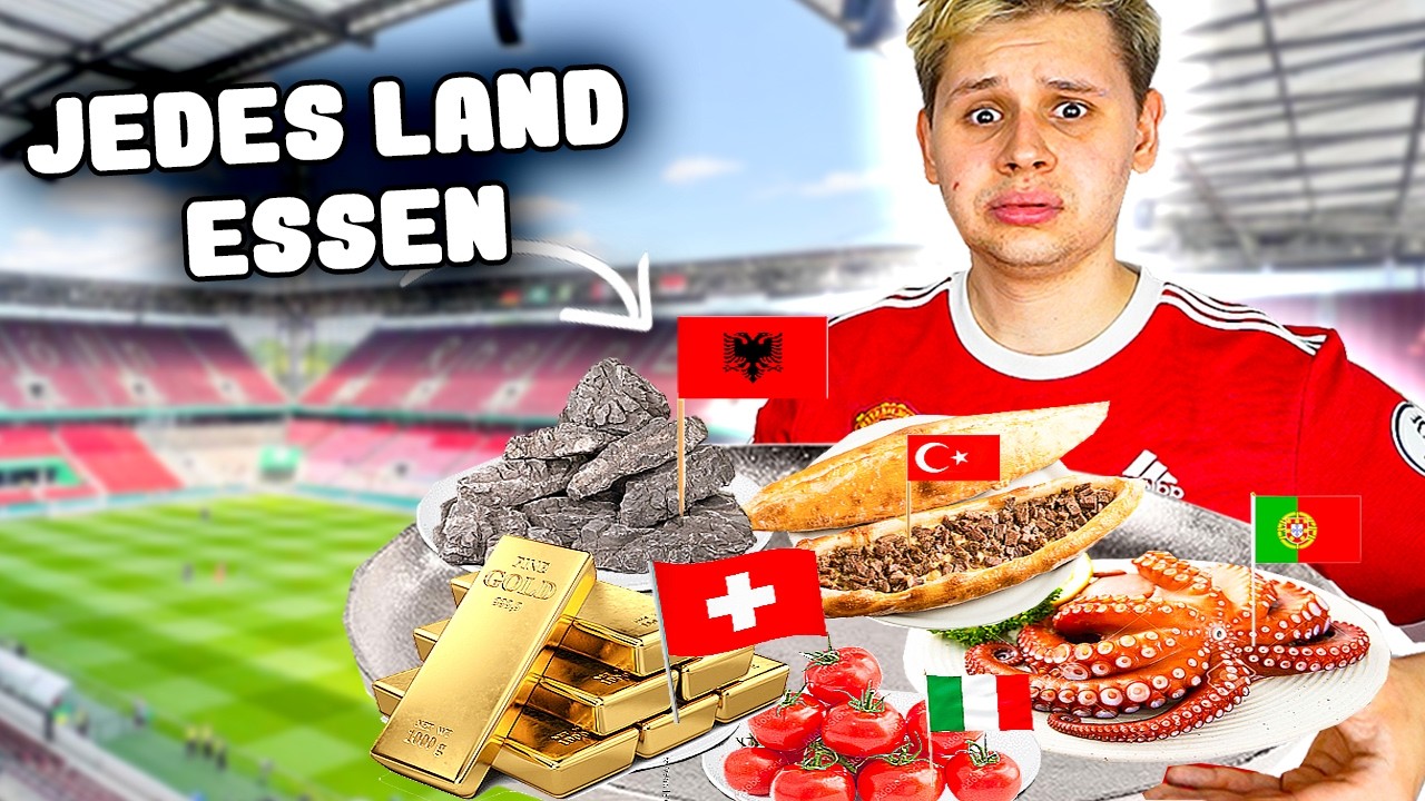 24 LÄNDER SPEZIALITÄTEN in 24 STUNDEN ESSEN😰🍖(MEGA FOOD CHALLENGE!)