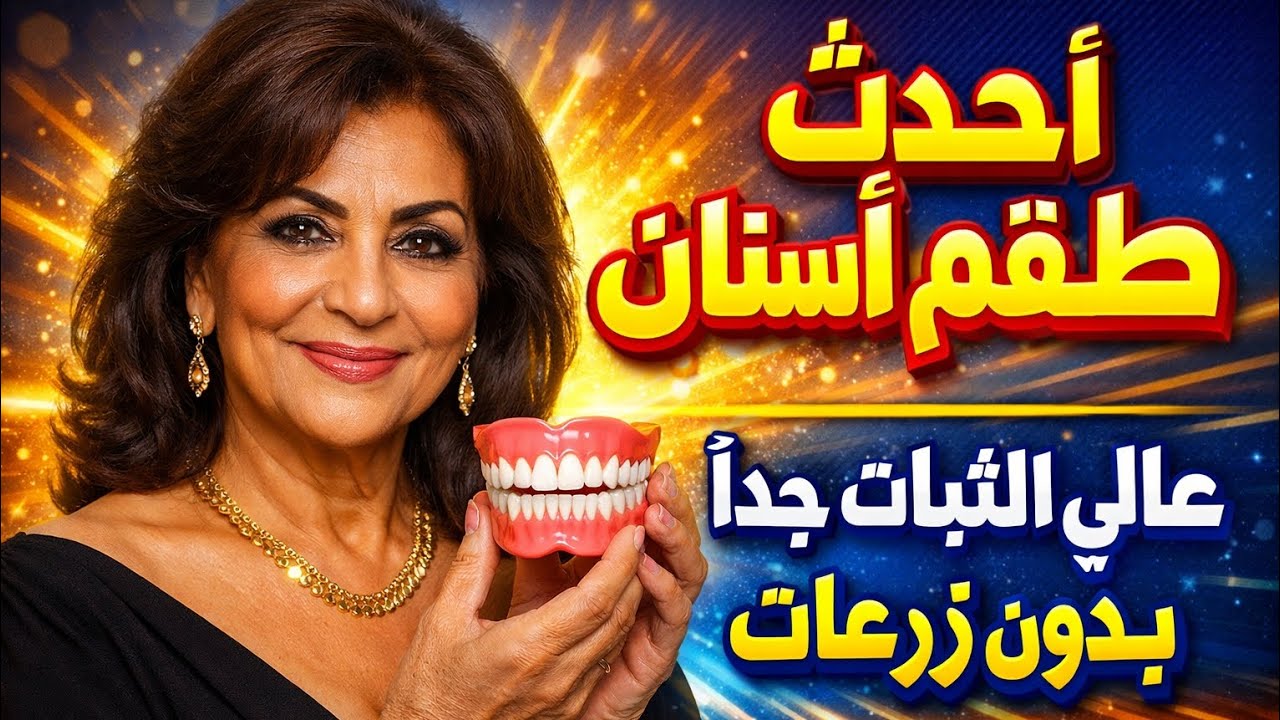 احدث طقم اسنان عالي الثبات جداً بدون زرعات 
