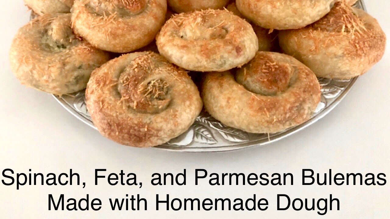 Spinach, Feta, and Parmesan Bulemas Made with Homemade Dough