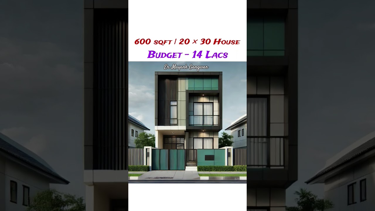 600 sqft duplex house plan and design 3bhk | 20&times;30 house design 3d elevation | Architect design 3BHK